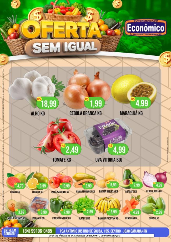 Leia mais sobre o artigo Confira as ofertas do Supermercado Econômico nesta segunda-feira