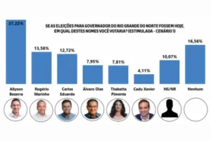 Leia mais sobre o artigo Pesquisa DataVero/Diário do RN: Allyson lidera em intenção de voto para o Governo do RN