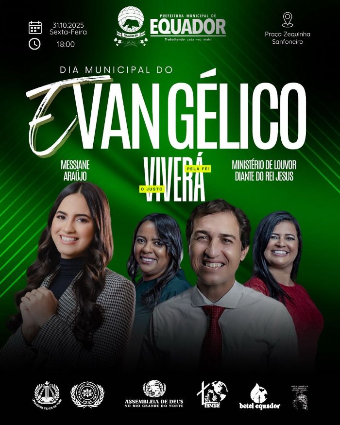 Leia mais sobre o artigo Cantora Messiane Araújo é atração no Dia Municipal do Evangélico em Equador (RN)