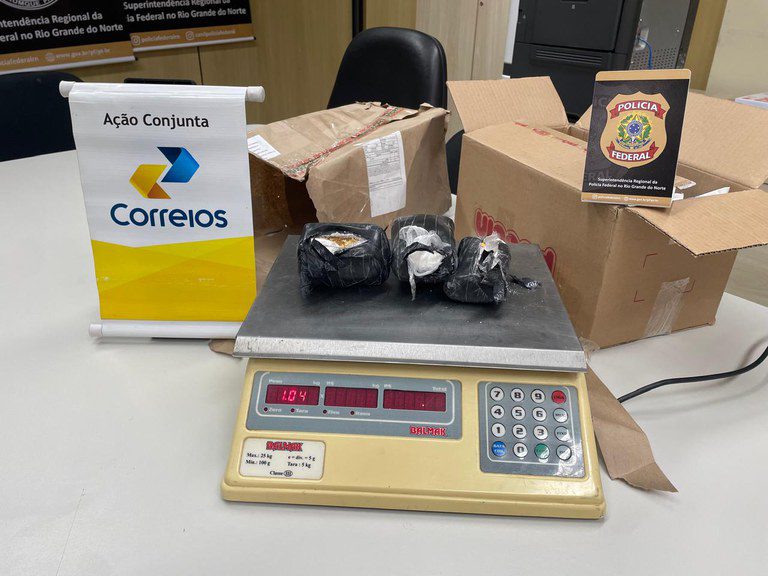 No momento, você está visualizando PF apreende cocaína enviada pelos Correios com destino ao interior do Rio Grande do Norte