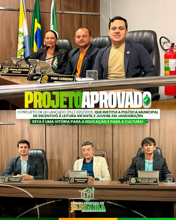 No momento, você está visualizando Jandaíra avança na promoção da leitura com aprovação de Política Municipal de Incentivo à Leitura Infantil e Juvenil