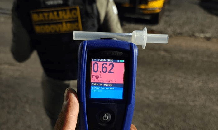 Leia mais sobre o artigo Homem é preso em blitz da operação Zero Álcool dirigindo embriagado