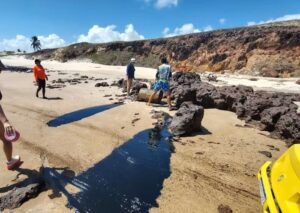Leia mais sobre o artigo Barril com vazamento de óleo é encontrado em praia de Rio do Fogo no litoral do RN