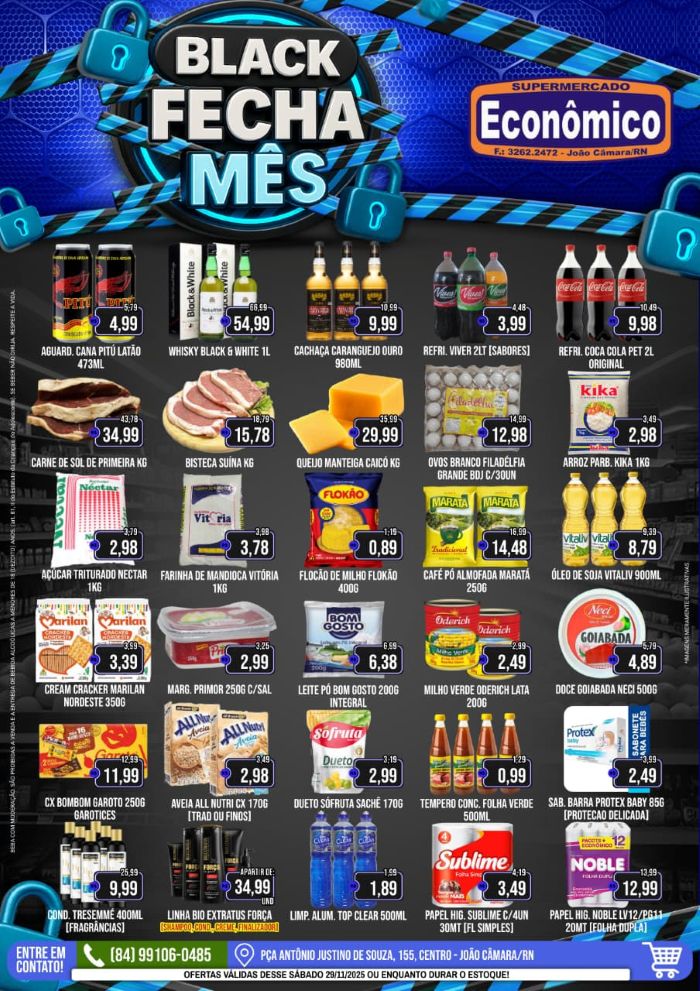 No momento, você está visualizando Imperdível: Confira os encartes de Ofertas do Supermercado Econômico para esdte sabadão, 29