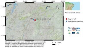 Leia mais sobre o artigo Laboratório  Sismológico da UFRN registra tremor de terra de pequena magnitude em Currais Novos