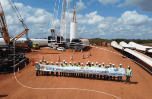 Leia mais sobre o artigo Começa a montagem do primeiro aerogerador do Parque Eólico Pedra de Amolar em Touros, RN