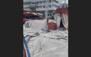 Leia mais sobre o artigo Forte ventania destrói cobertura de circo e causa prejuízo à família do Palhaço Babalú no RN