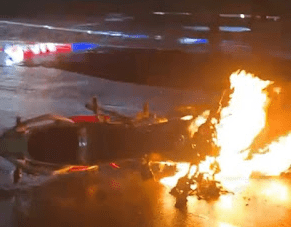 Leia mais sobre o artigo Motocicleta pega fogo após colisão com caminhão no interior do RN