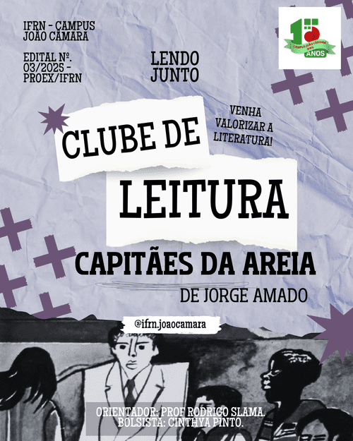 Leia mais sobre o artigo Clube de Leitura Lendo Junto do IFRN Campus João Câmara promove Cinedebate nesta quarta-feira (10)