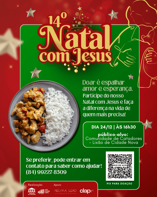 Leia mais sobre o artigo Armazém da Caridade resgata tradição e realiza “Natal com Jesus” na quarta-feira para as famílias de catadores do Lixão de Cidade Nova