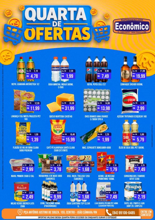 No momento, você está visualizando Confira o encarte de ofertas do supermercado econômico para esta quarta-feira, 03
