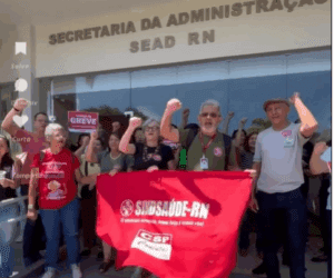 Leia mais sobre o artigo Servidores da saúde ocupam prédio da SEAD e garantem reunião com Governo do RN