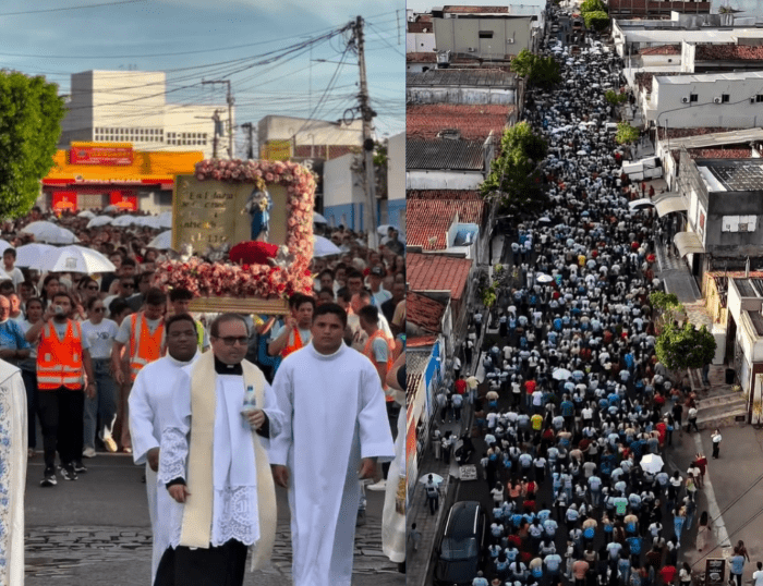 No momento, você está visualizando Multidão acompanha procissão e missa de encerramento da festa da padroeira em João Câmara