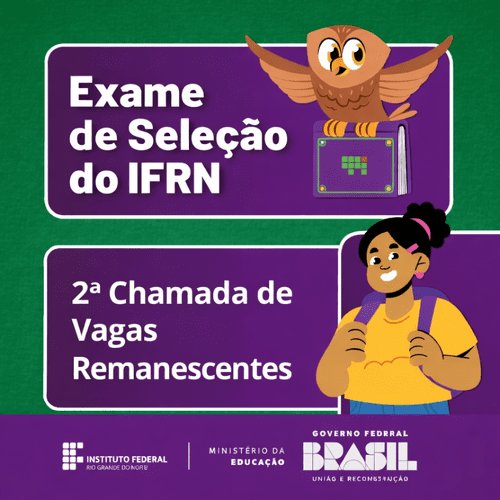 No momento, voc&ecirc; est&aacute; visualizando IFRN Campus Jo&atilde;o C&acirc;mara: Publicada a 2&ordf; chamada de vagas remanescentes do Exame de Sele&ccedil;&atilde;o 2026