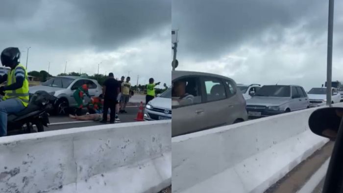 Leia mais sobre o artigo Acidente na Ponte Newton Navarro causa engarrafamento no sentido Centro–Zona Norte