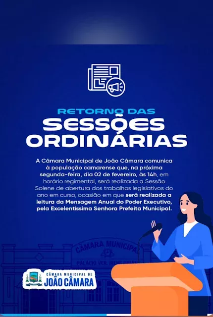 No momento, você está visualizando Câmara Municipal de João Câmara retoma sessões ordinárias na segunda-feira, 02 de fevereiro