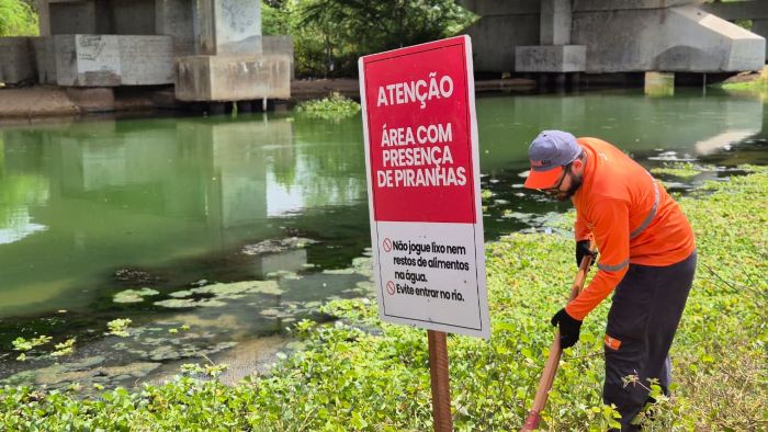 Leia mais sobre o artigo Prefeitura instala placas de alerta em prevenção a ataques de piranhas no Rio Açu
