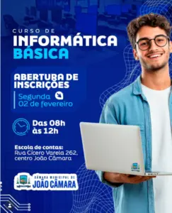 Leia mais sobre o artigo Câmara de João Câmara abre inscrições para curso de Informática Básica