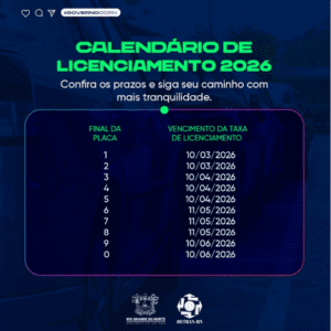 Leia mais sobre o artigo Detran-RN divulga calendário de licenciamento veicular 2026