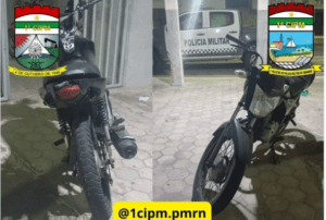 Leia mais sobre o artigo Polícia Militar recupera motocicleta com registro de roubo no centro de Guamaré
