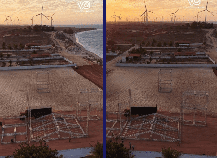 Leia mais sobre o artigo Pedra Grande: segue a montagem da estrutura da Arena do Descobrimento, que receberá mais uma edição do Verão da Gente 2026