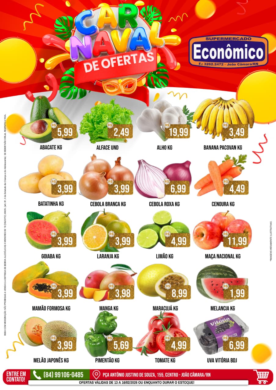 No momento, você está visualizando Confira os encartes do Carnaval de Ofertas do Supermercado Econômico
