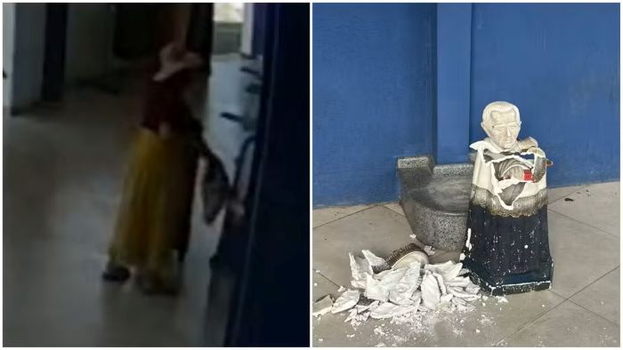 Leia mais sobre o artigo Turista argentina é presa após vandalizar estátua de Padre Cícero no interior do Ceará