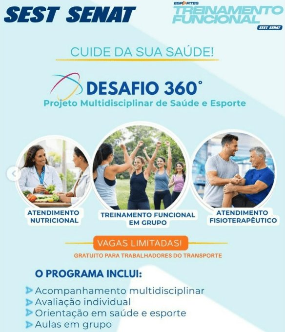 Leia mais sobre o artigo Sest Senat João Câmara lança projeto “Desafio 360°” aberto à comunidade