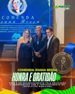 Leia mais sobre o artigo Presidente da Câmara de Jandaíra recebe Medalha Joanna Bessa concedida pela FECAM RN