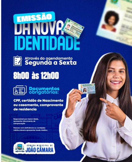 Leia mais sobre o artigo Agendamentos para emissão da nova Carteira de Identidade são reabertos em João Câmara