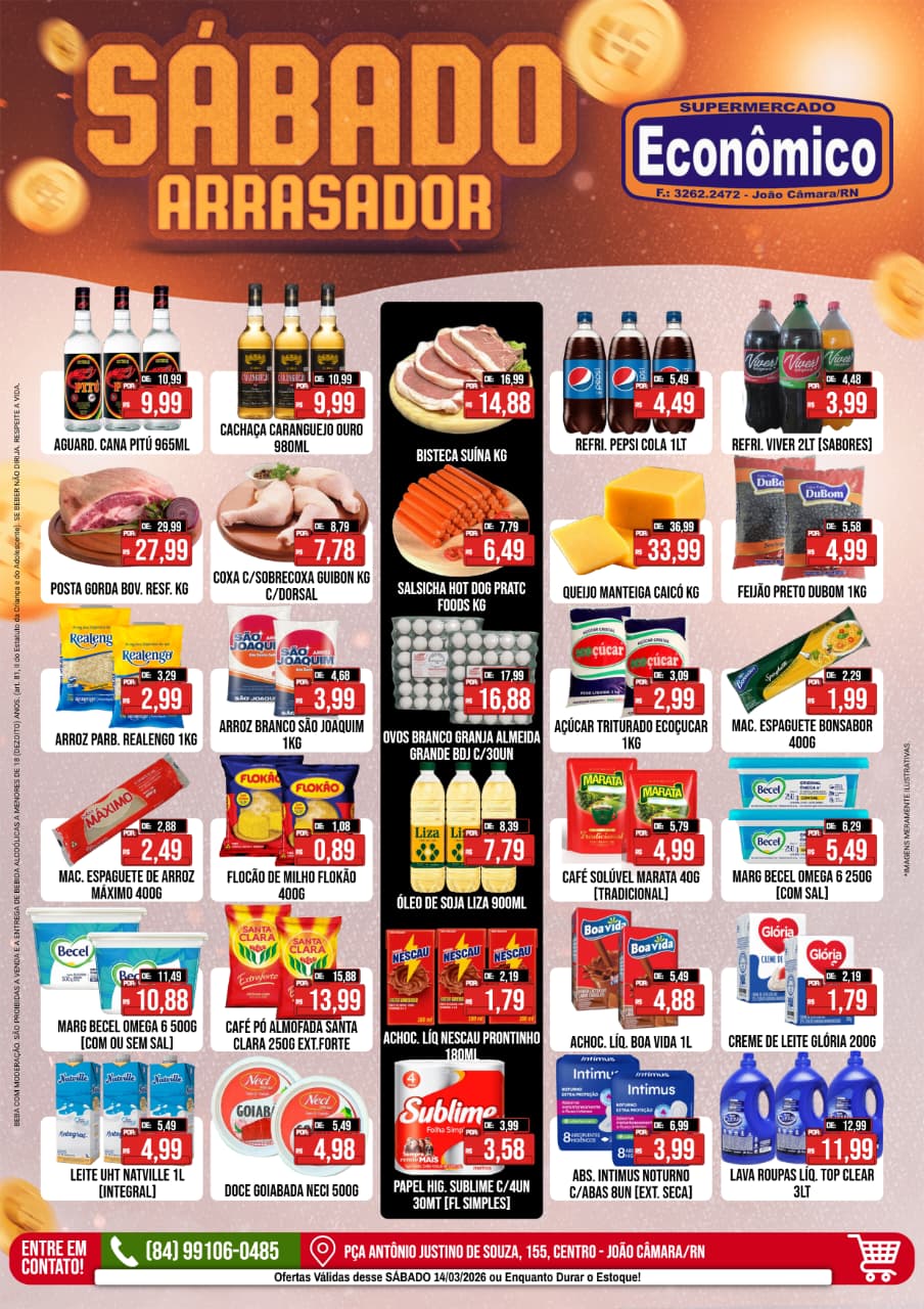 Leia mais sobre o artigo Confira os encartes de Ofertas do ‘Sábado Arrasador’ do Supermercado Econônmico