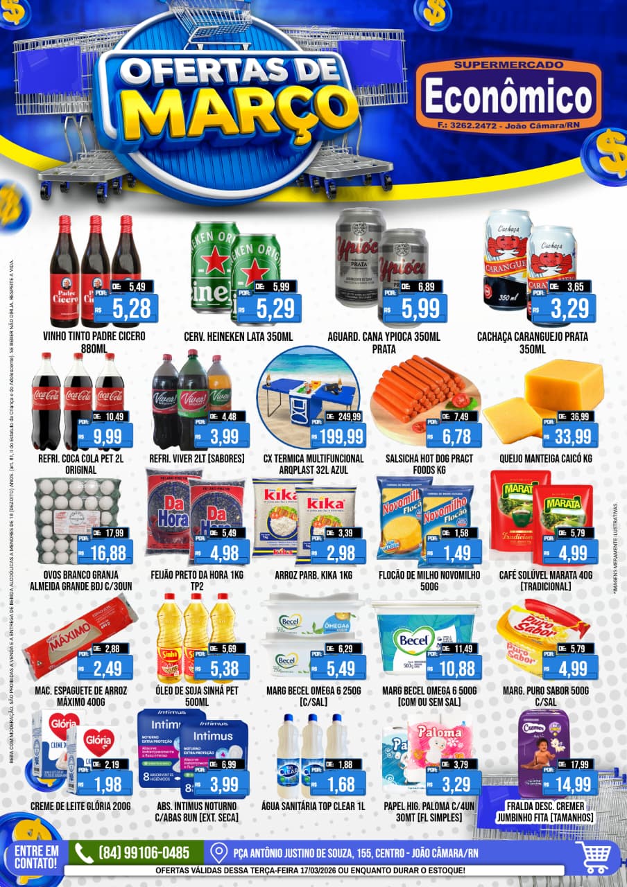 Leia mais sobre o artigo Confira o encarte de Ofertas de Março do Supermercado Econômico