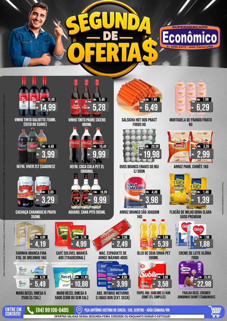 No momento, voc&ecirc; est&aacute; visualizando Confira o encarte da Segunda de Ofertas do Supermercado Econ&ocirc;mico em Jo&atilde;o C&acirc;mara