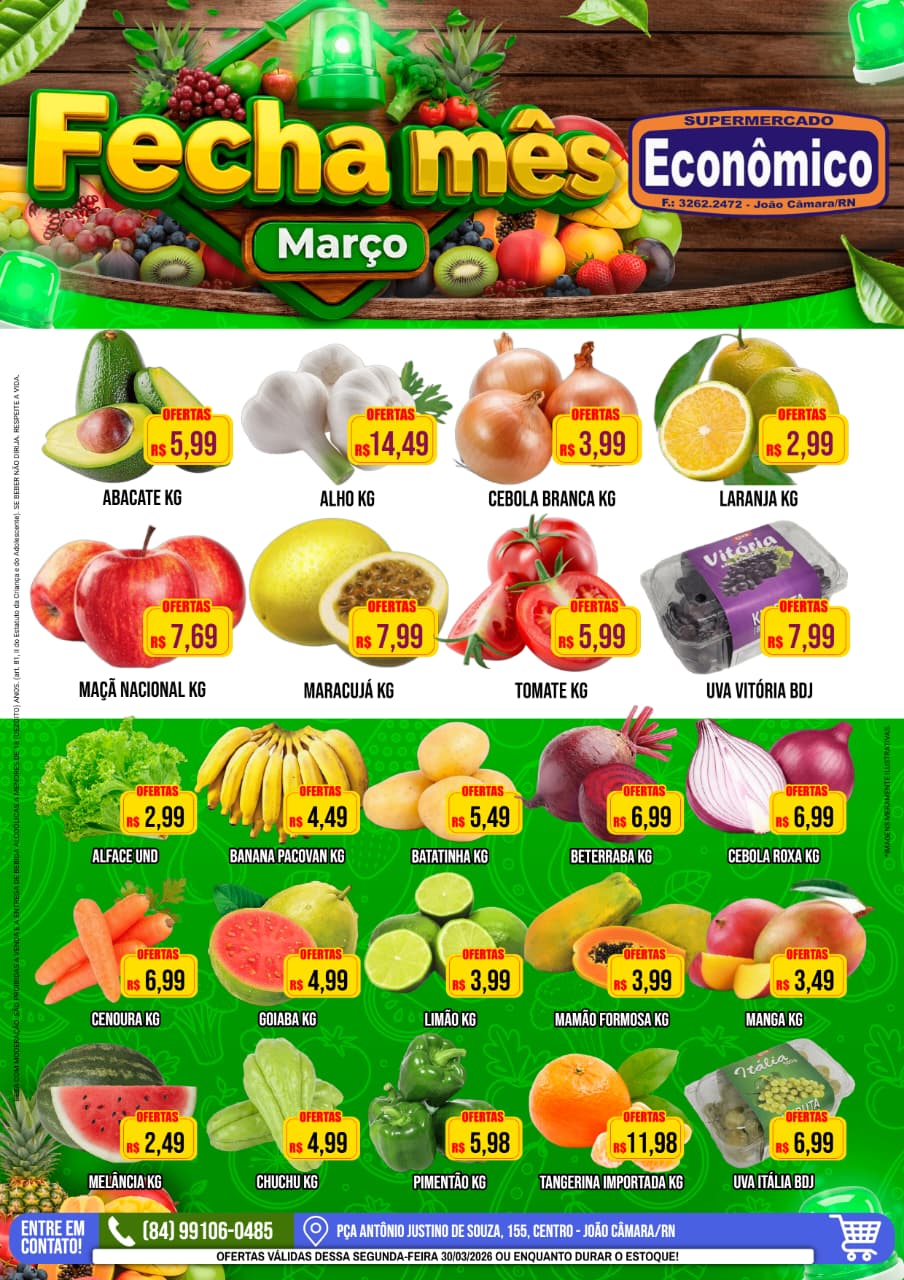 Leia mais sobre o artigo Confira o encarte de Ofertas Fecha mês do Supermercado Econômico