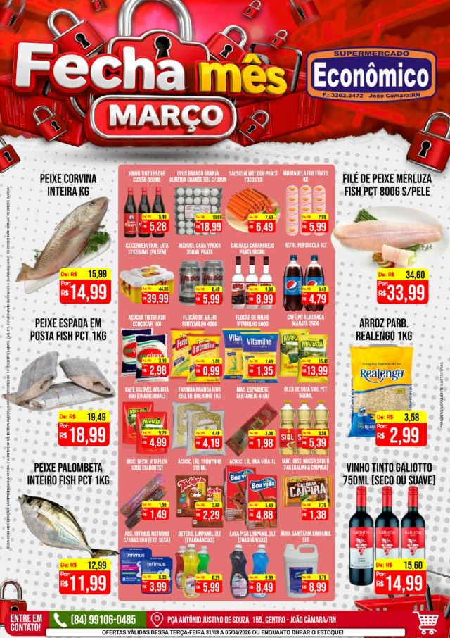 Leia mais sobre o artigo Confira os encartes de Ofertas Fecha Mês do Supermercado Econômico