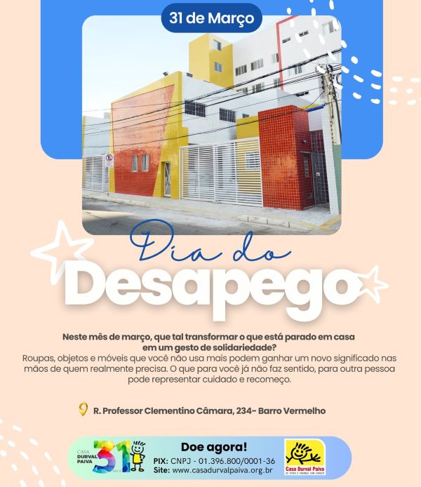 Leia mais sobre o artigo Dia do Desapego: desapegar é transformar vidas na Casa Durval Paiva