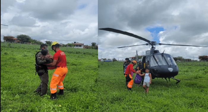 Leia mais sobre o artigo Helicóptero POTIGUAR 01e Bombeiros atuam no salvamento de população ilhada no interior do estado
