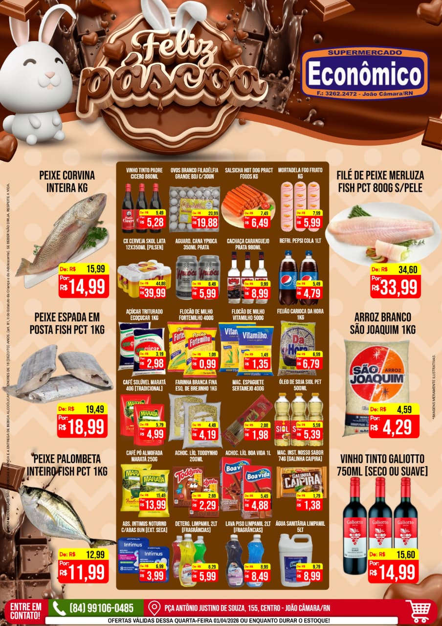 Leia mais sobre o artigo Confira os encartes de Ofertas da Páscoa do Supermercado Econômico