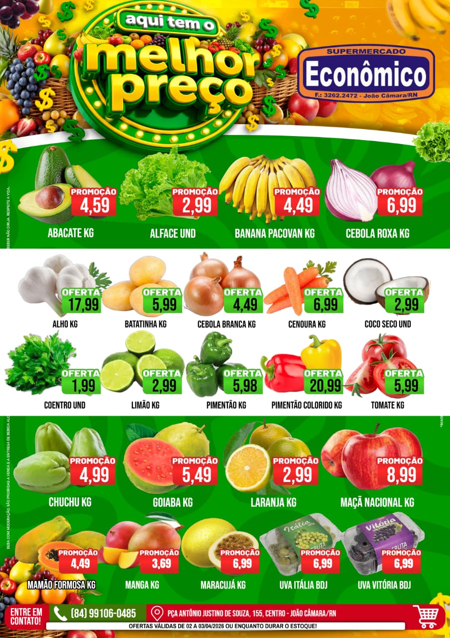 Leia mais sobre o artigo Confira o encarte de Ofertas do Supermercado Econômico para esta Quinta-feira