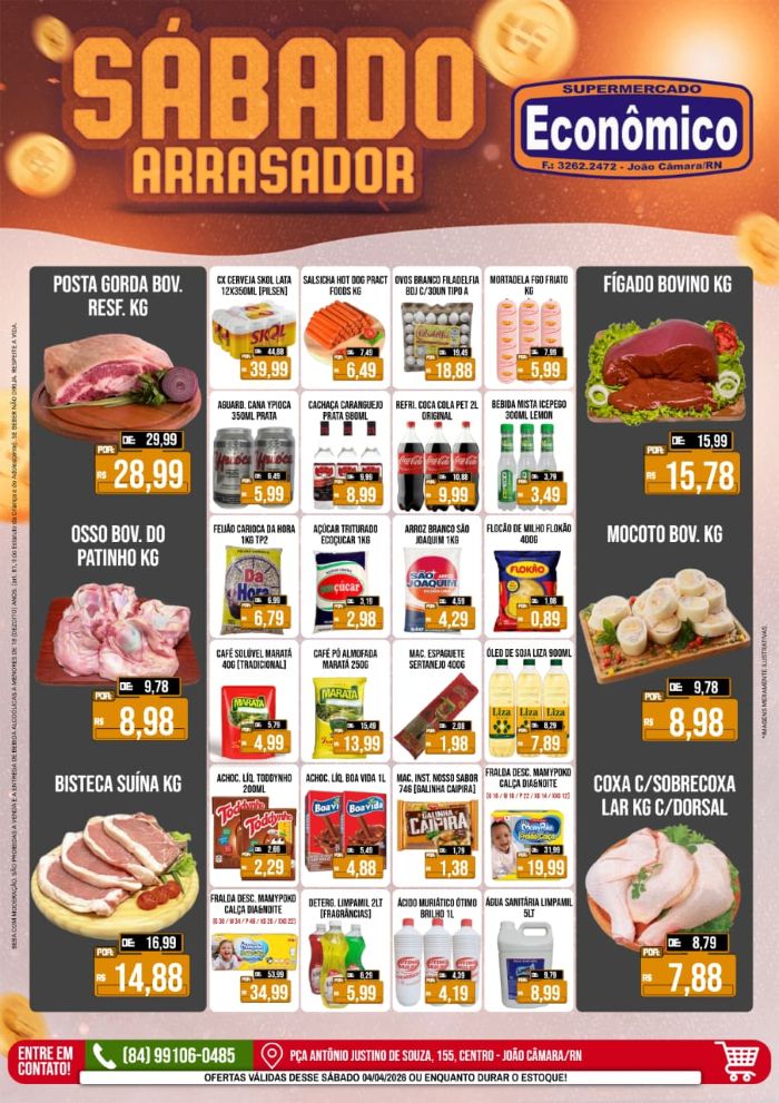 Leia mais sobre o artigo Confira os encartes de ofertas do Supermercado Econômico para este sábado, 04