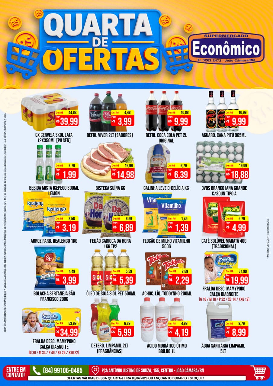 No momento, você está visualizando Confira o encarte da Quarta de Ofertas do Supermercado Econômico