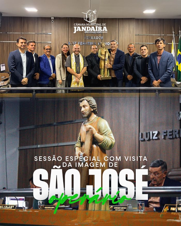 Leia mais sobre o artigo Câmara Municipal de Jandaíra recebe imagem de São José Operário