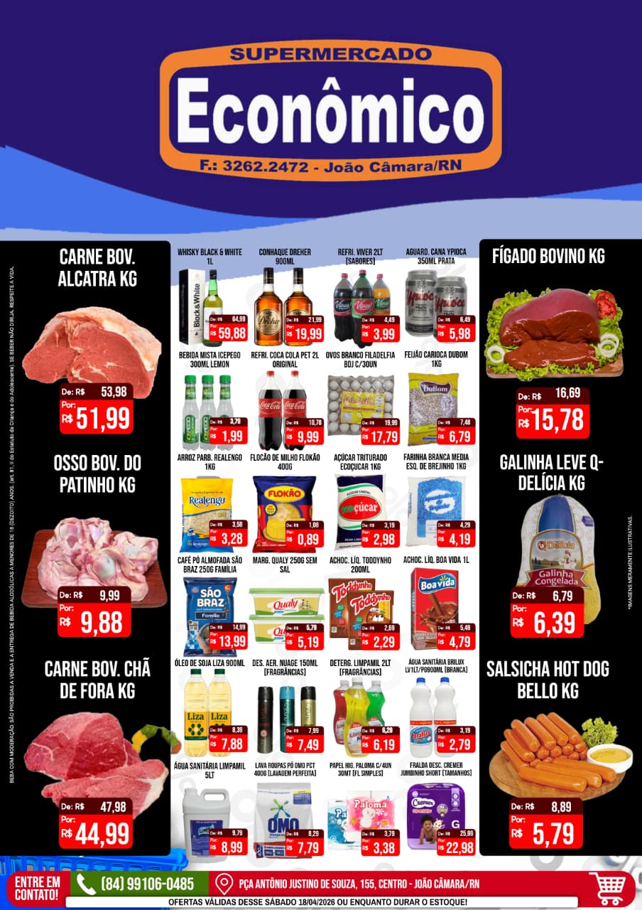 No momento, voc&ecirc; est&aacute; visualizando Confira os encartes de Ofertas do Supoermercado Econ&ocirc;mico para este sabad&atilde;o, 18