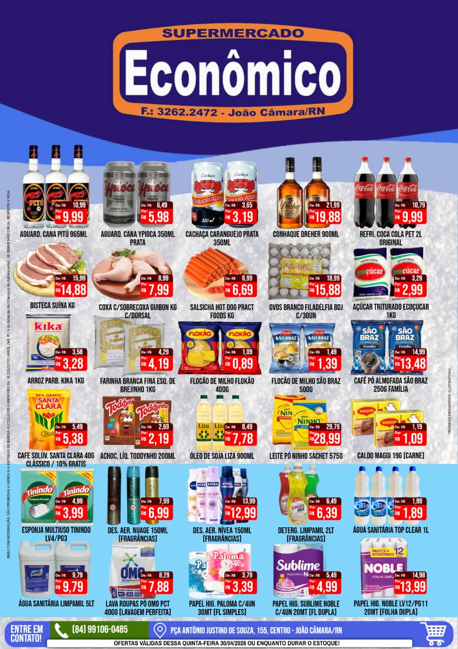 Leia mais sobre o artigo Confira os encartes de ofertas do Supermercado Econômico para esta quinta-feira, 30