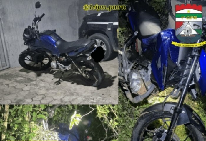 Leia mais sobre o artigo Polícia recupera motocicleta e troca tiros com suspeitos em área de mata no município de Macau, RN
