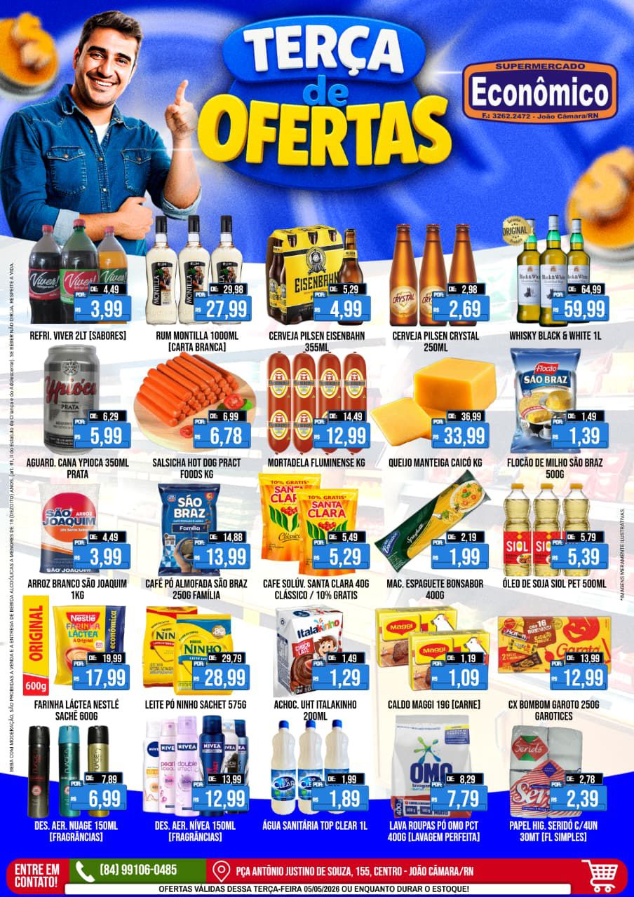 Leia mais sobre o artigo Confira o encarte de ofertas do Supermercado Econômico, nesta terça-feira, 05