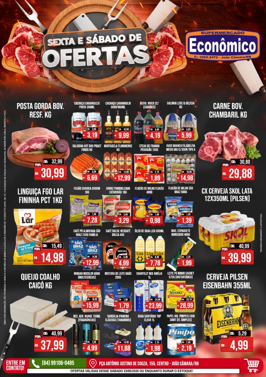 Leia mais sobre o artigo Confira os encartes de Ofertas do Supermercado Econômico para este sábado, 23