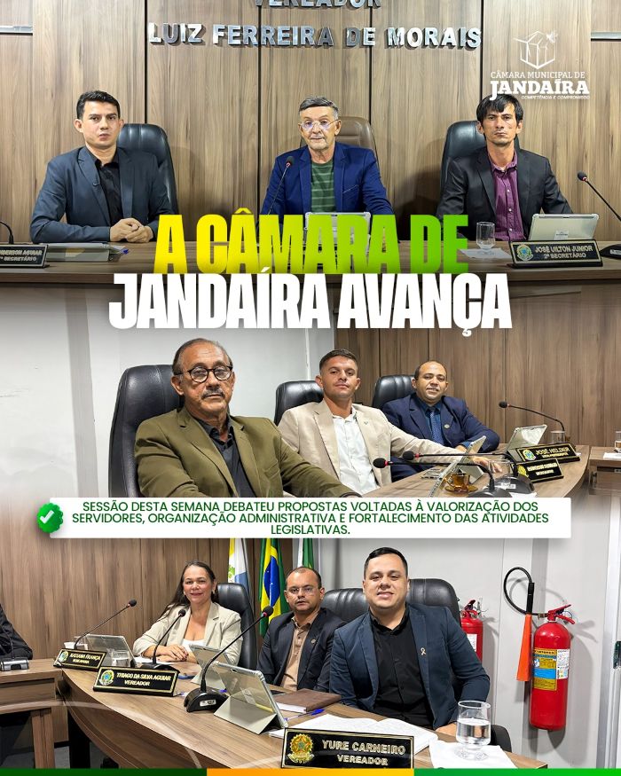 No momento, voc&ecirc; est&aacute; visualizando C&acirc;mara Municipal de Janda&iacute;ra debate propostas voltadas a valoriza&ccedil;&atilde;o dos servidores, organiza&ccedil;&atilde;o administrativa e fortalecimento das atividades legislativas