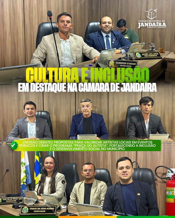 Leia mais sobre o artigo Cultura e Inclusão em destaque na sessão da Câmara de Jandaíra, RN