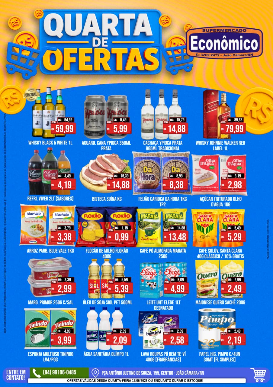 Leia mais sobre o artigo Confira o encarte da Quarta de Ofertas do Supermercado Econômico